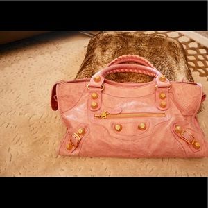 Balenciaga Bags - Balenciaga Motorcycle City Bag in Rose Pink Balenciaga Bags - Balenciaga Motorcycle City Bag in Rose Pink